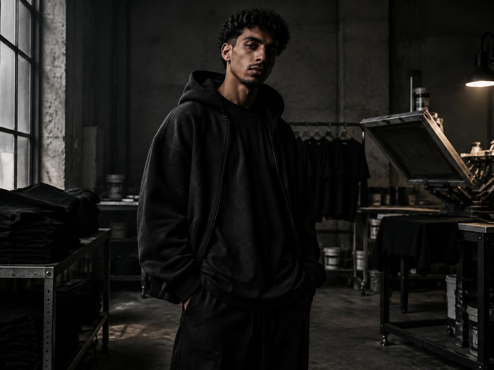 KERVO heavyweight streetwear t-shirts and hoodies with custom DTF prints